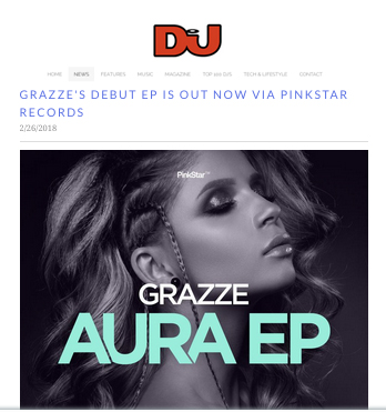 DjMag Asean supports “Aura Ep” by GRAZZE on Pinkstar